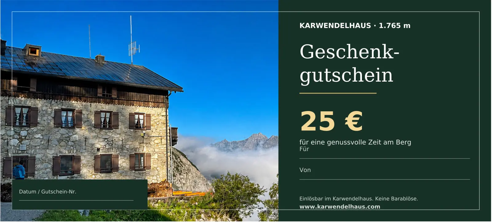 Karwendelhaus Gutschein